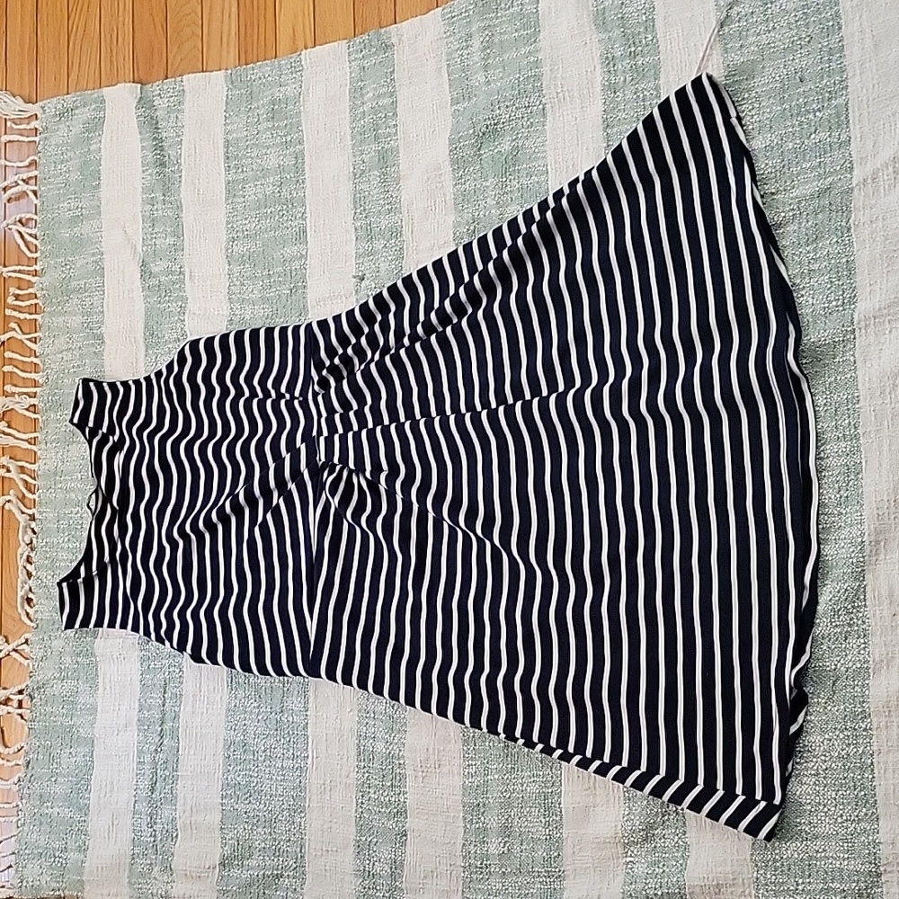 Mia + Tess Navy Stripe Dress Large - Mia and Tess - Mia & Tess